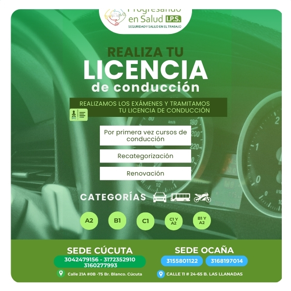 Realiza tu licencia de conducción