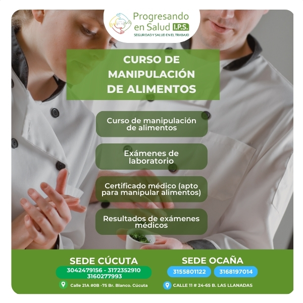 Curso de manipulación de alimentos